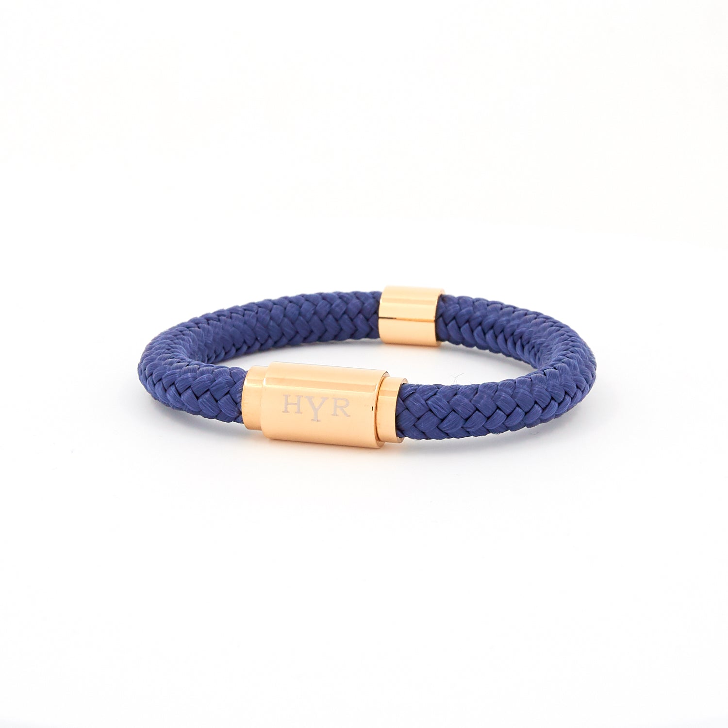 First class navy rope bracelet - gold