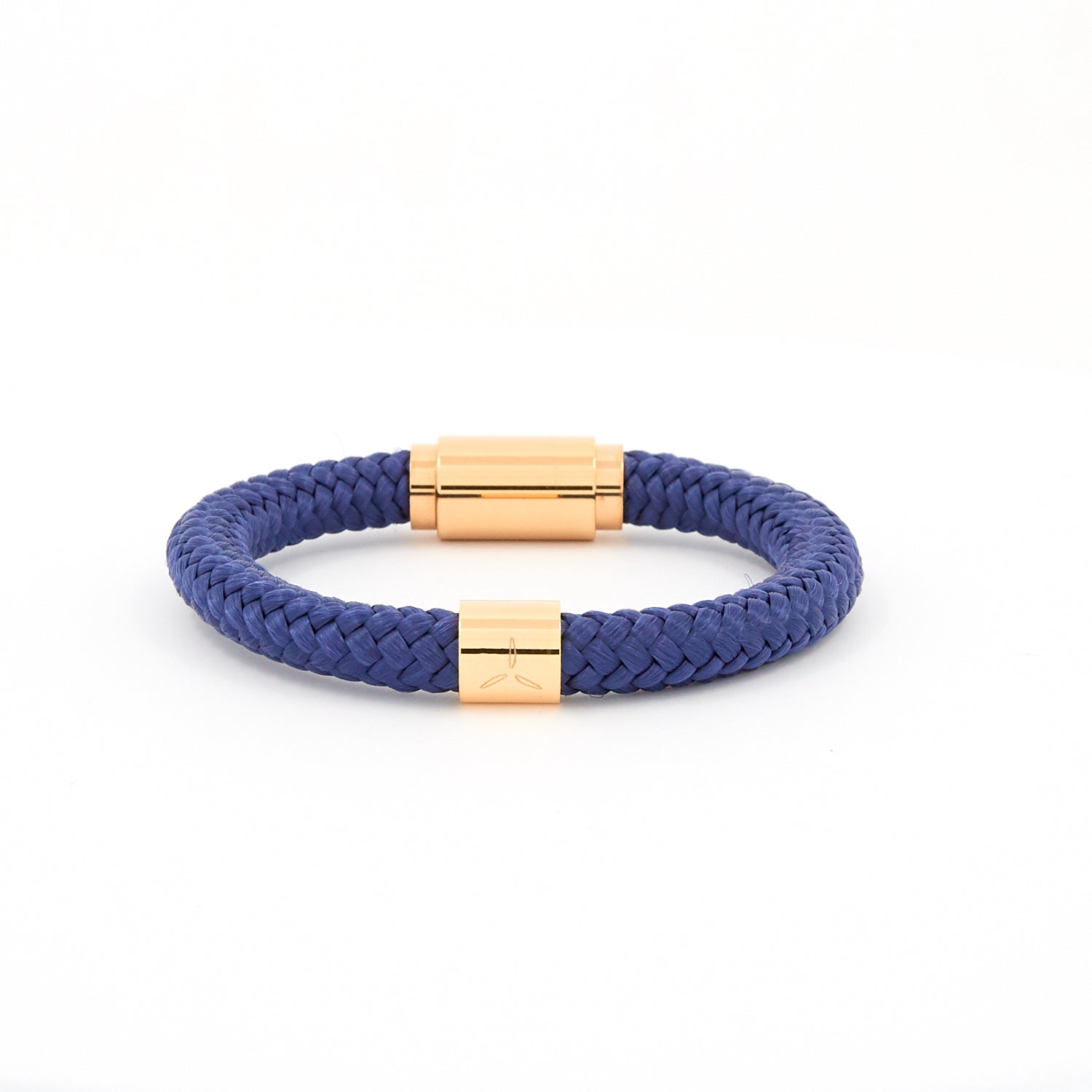 First class navy rope bracelet - gold