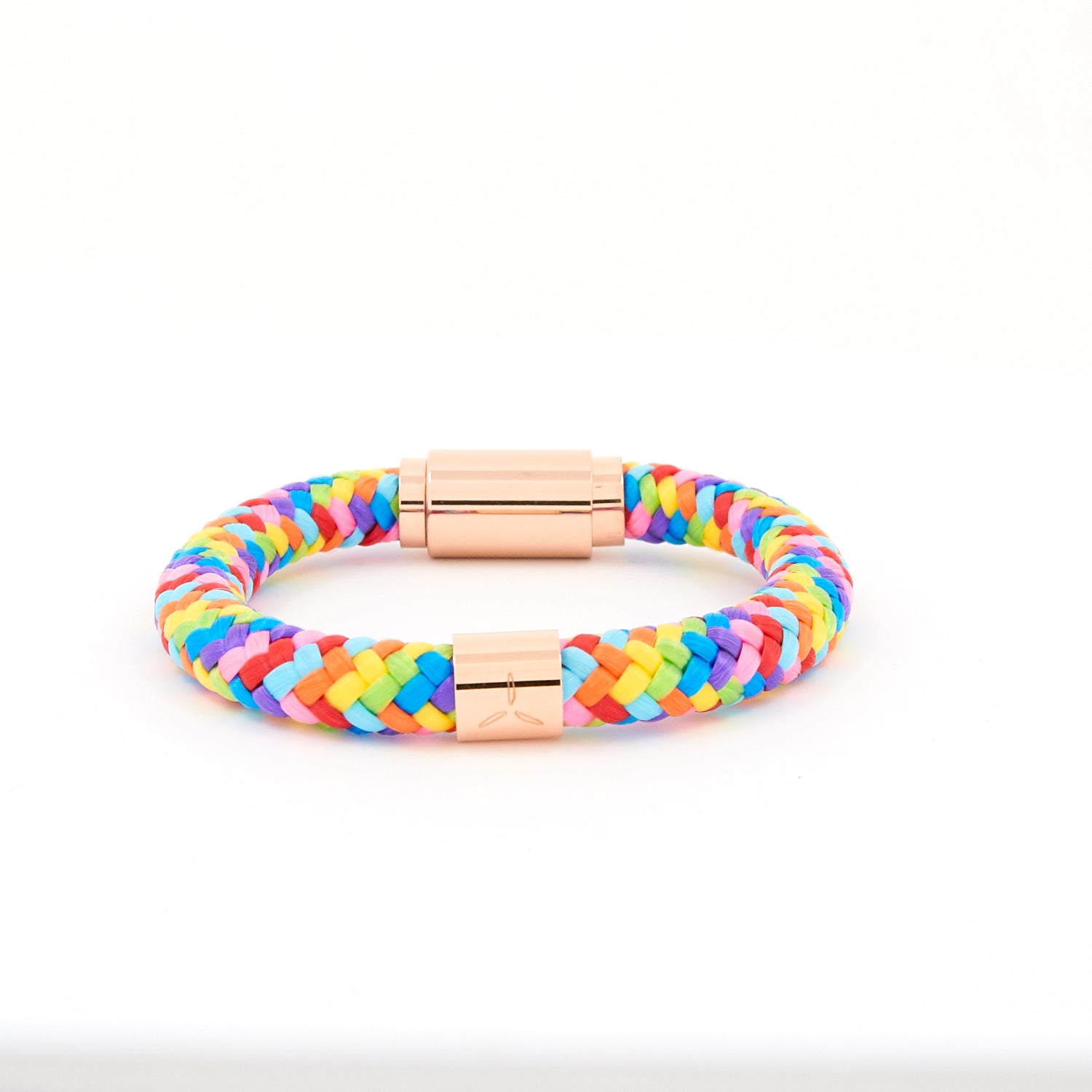 Rainbow dream rope bracelet - rose gold